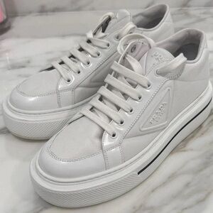 Prada Women's White Platform Sneakers